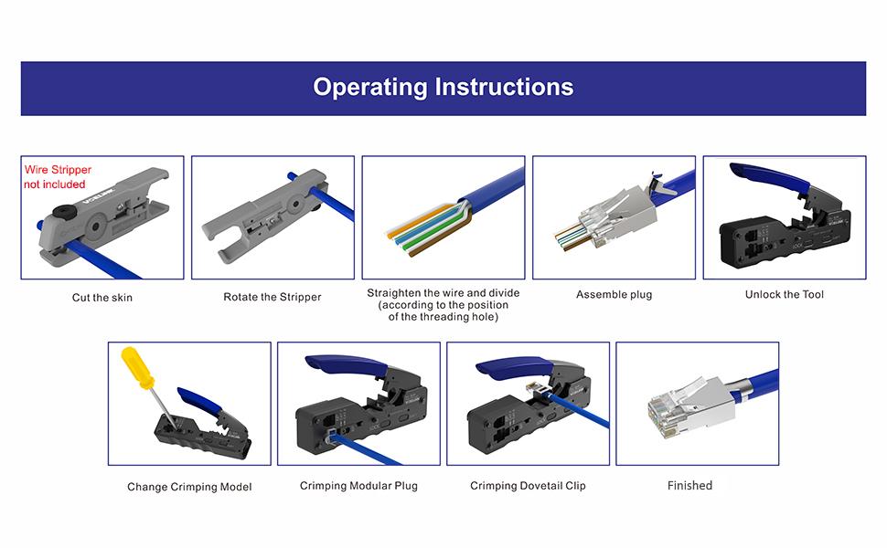 RJ45 PASS THROUGH CRIMPER