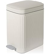 rejomiik Small Trash Can with Lid Garbage can Step Pedal Wastebasket Container Trash Bin for Bath...