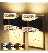 Briignite LED Night Lights Plug into Wall[2 Pack] Dimmable Night Light with Bubble Design 3000K/4...