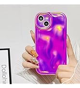 FABSPARK Case for iPhone 13,Glitter Holographic Case,3D Meteorite Sparkly Water Ripple Shape Lase...