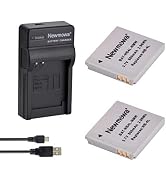 Newmowa NB-4L Replacement Battery (2-Pack) and Portable USB Charger Kit for Canon PowerShot ELPH ...