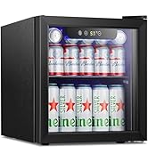 Antarctic Star Mini Fridge Cooler - 12 Bottle 48 Can Beverage Refrigerator Glass Door for Drinks ...