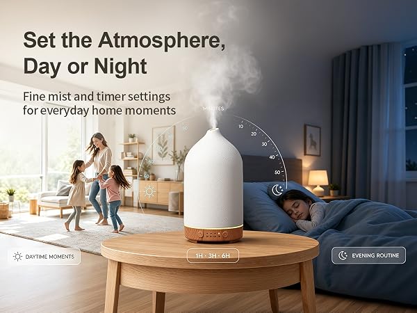 200ML Ceramic Essential Oil Diffuser for Home, Stone Diffuser