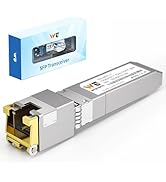 10G SFP+ to RJ-45 Transceiver, 1.25/2.5/5/10G-T Copper SFP+ CAT6a Module, Auto-Negotiation, Up to...