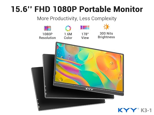 KYY K3-1 BLACK Portable Monitor APP