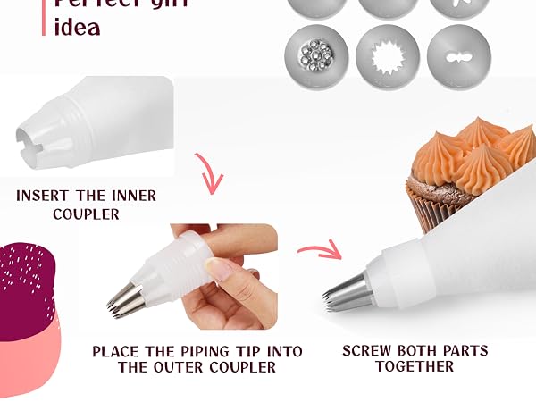 cupcakes decorating decorate cream piping bag tips nozzles bags cake