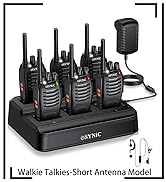 eSynic 6Pack Professional Walkie Talkies for Adults 5KM/3Miles Long Rang Best 16CH Rechargeable V...