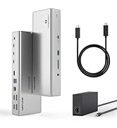 Thunderbolt 4 Dock, WAVLINK Docking Station with Quad 4K@60Hz Monitors, Four Thunderbolt 4 Ports,...