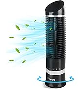 DR.PREPARE Oscillating Tower Fan, Desk Table Fan with 3 Speeds, Quiet Cooling, 60° Oscillation, 1...