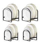 dinnerware dish plate holder rack organizer storage drying rack shelf dividers display stand cabinet