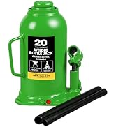 Torin 20 Ton (40,000 LBs) Welded Hydraulic Car Bottle Jack for Auto Repair and House Lift, Green