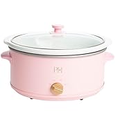 Paris Hilton 6-Quart Manual Slow Cooker, Features Three Settings (Low, High, Warm), Naturally Non...