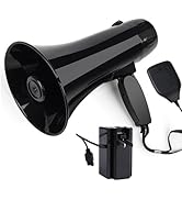 MyMealivos 35 Watt Power Portable Megaphone Speaker PA Bullhorn with Detachable Handheld Micropho...