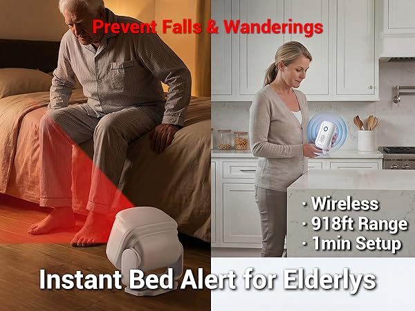 bed alarm, bed bed alarms for elderly dementia patients,fall detection for seniors