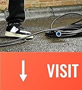 YAMATIC Kink Resistant Pressure Washer Hose 50FT 1/4" M22 Brass Fitting Power Washer Hose Replace...