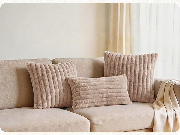 beige pillow covers