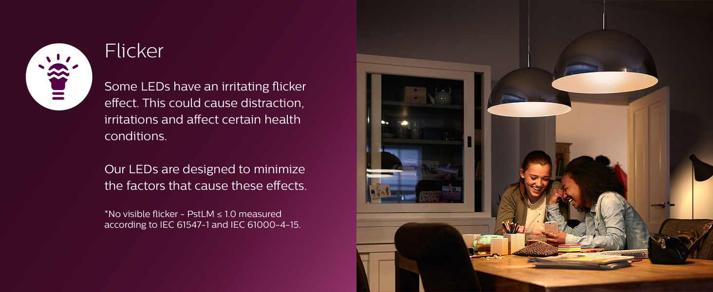 Philips; LED; EyeComfort; flicker free; no glare; CRI;