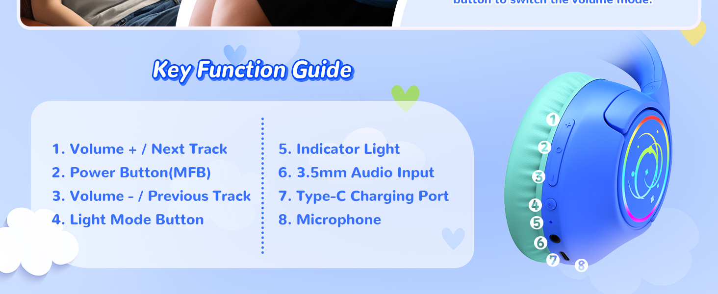 Bluetooth kids headphones