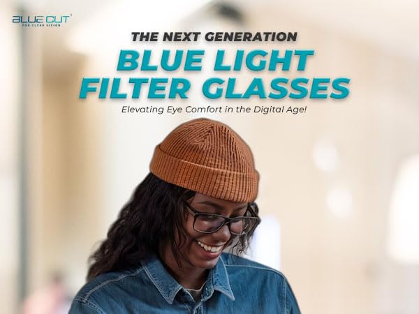 Blue light-blocking computer glasses anti-glare stylish frames UV filter reduce digital eye strain