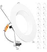 Sunco 16 Pack LED Recessed Lighting 6 Inch, 3000K Warm White, Dimmable Can Lights, Smooth Trim, 1...
