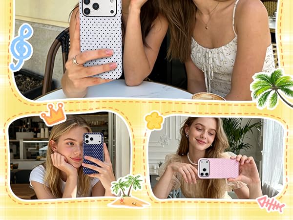 polka phone case magnetic case shockproof phone cover durable
