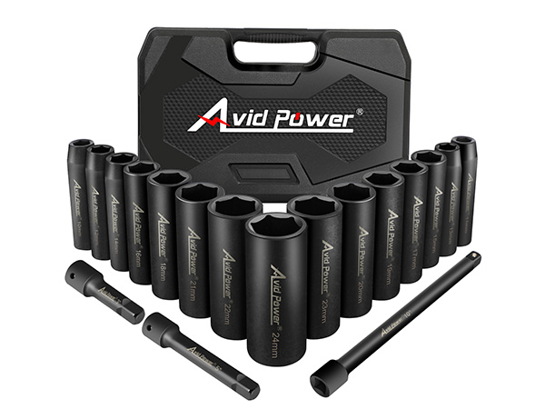 1/2 Drive Metric Impact Socket 18pcs 10-24mm
