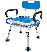Swivel Shower Chair 500 lbs Heavy Duty Shower Chair for Elderly and Disabled - Height Adjustable ...