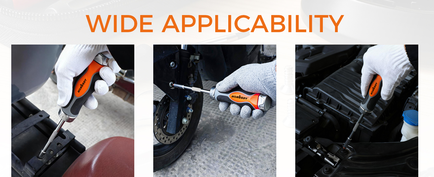 HORUSDY 6-in-1 Ratcheting Screwdriver Set