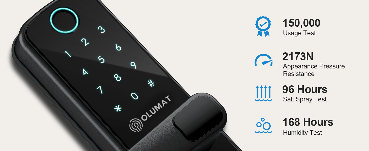 olumat fingerprint door lock