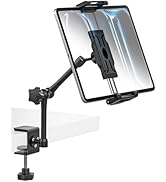 INSSKY Kitchen Cabinet Tablet Mount, [Easy to Install] Tablet Clamp Holder with 360° Rotation for...