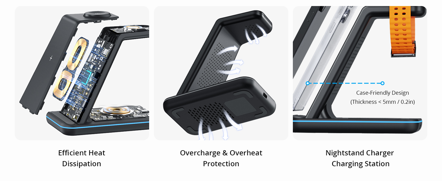 Wireless charger for Samsung multiple devices