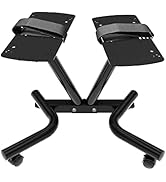 ATIVAFIT Adjustable Dumbbell Stand Fitness Dial Dumbbell Rack with Adjustable Belt for Home Gym Set