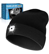 FFIPBGE Beanie Hats with Light, USB Rechargeable LED Hand Free Headlamp, Perfect Winter Gifts for...