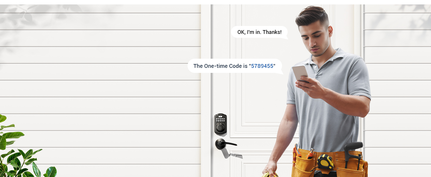 keyless entry door lock with handle