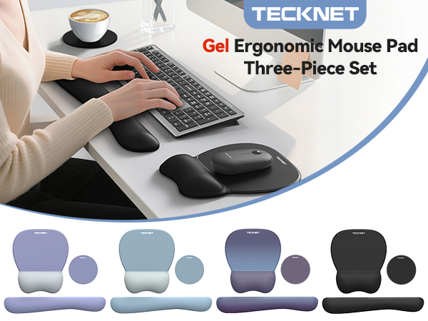 Gel Wrist Rest Support for Mouse Pad &amp;amp;amp;amp;amp; Keyboard Set