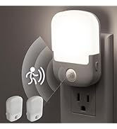 Briignite Motion Sensor Dusk to Dawn Night Light 2Pack, Dimmable LED Night Light for Kids, Plug i...