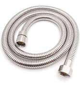 Plurvix 59-Inch Bidet Sprayer Hose, 1.5m Stainless Steel Replacement Hose with 1/2" Connectors, U...