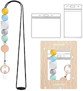 Retractable Lanyards for ID Badges and Keys, Cute Breakaway Teacher Lanyard with Badge Holders an...