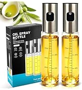 BOKKY 2 Pack Oil Sprayer for Cooking, 100ml Olive Oil Mister for Air Fryer And BBQ (Transparent /...