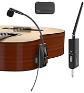 KENBAIDIO UHF Wireless Instrument Microphone with Detachable Magnetic Clip for Guitar Accordion V...