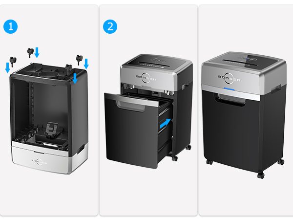 BONSEN Heavy Duty Paper Shredder for Office Use