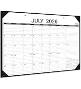 2026-2027 Desk Calendar - Large Desk Calendar 2026-2027, Jul. 2026 - Dec. 2027, 22" x 17", 4 Corn...