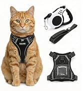 Luxelle Escape-Proof Cat Harness and Leash Set – Adjustable No Pull Soft Vest with 360° Reflectiv...