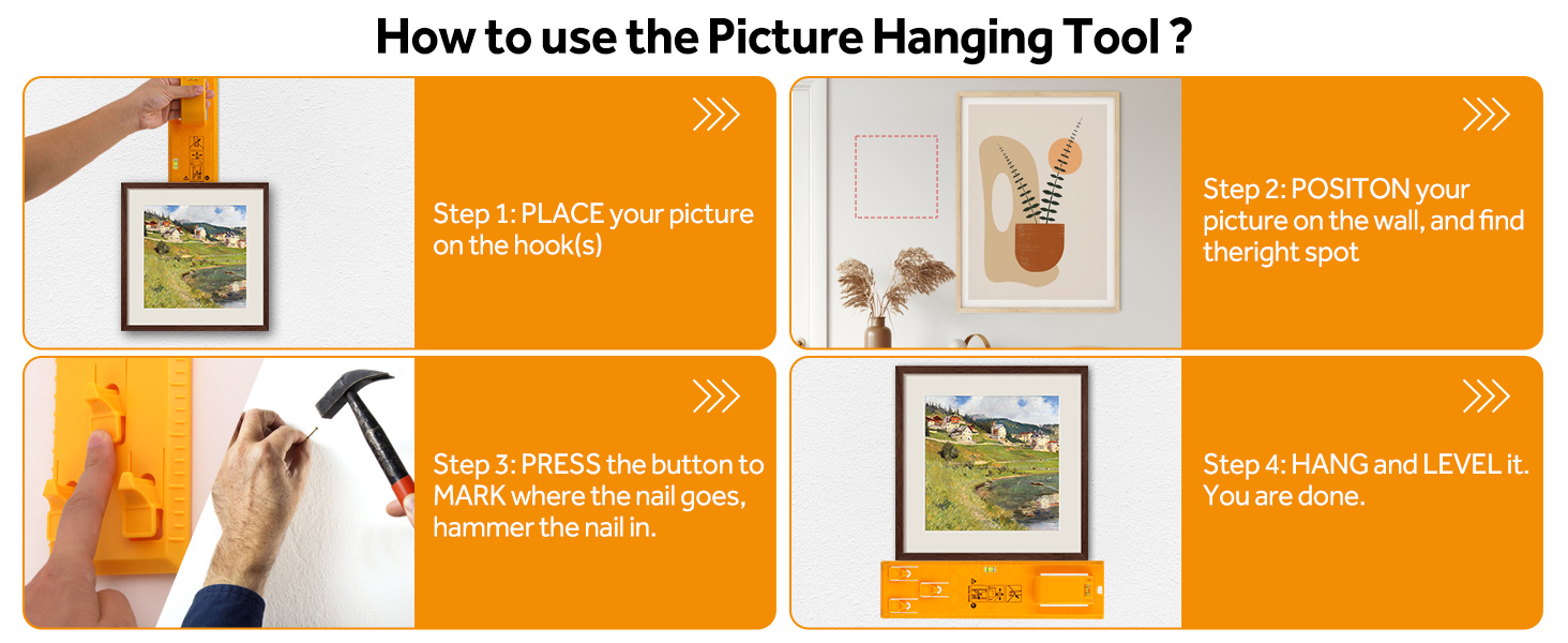 Picture Hanging Tool with Level