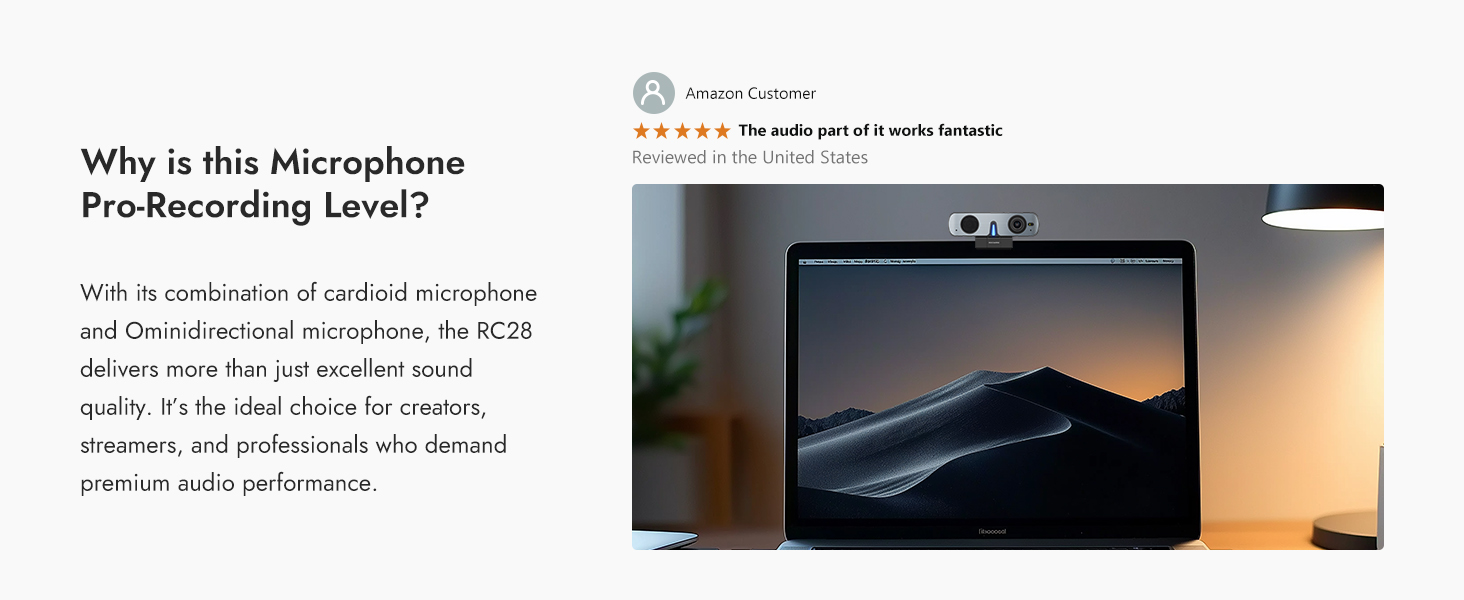 Web Camera with Pro-Recording Microphone