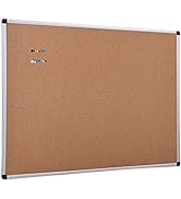 XBoard Cork Board 36 x 24, Notice Cork Bulletin Board, Corkboard with Aluminum Frame and Push Pin...