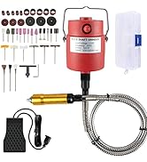 VEVOR Flex Shaft Grinder 560W Rotary Tool with 1/4" 3-Jaw Chuck &amp; Stepless Speed Foot Pedal Rotar...