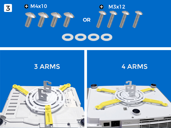 Universal Adjustable Ceiling Projector Mount