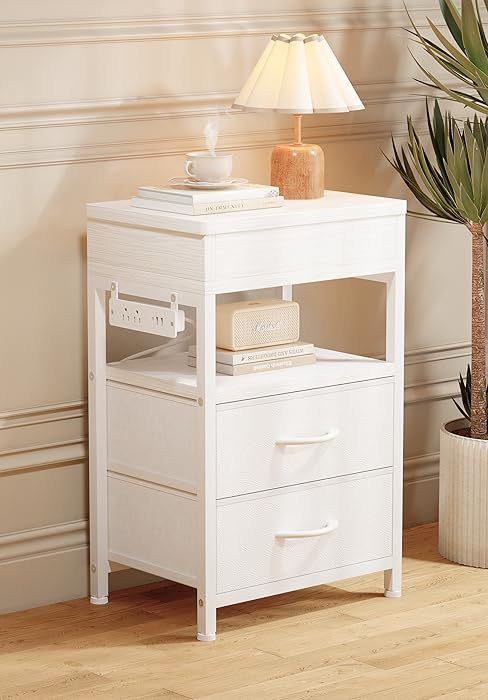 nightstand with hidden drawer