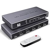 HDMI Splitter 4K 240Hz HDMI Switcher 4 in 1 Out - 8K60Hz 4K240Hz Hdmi Switch with Remote HDR10+ H...